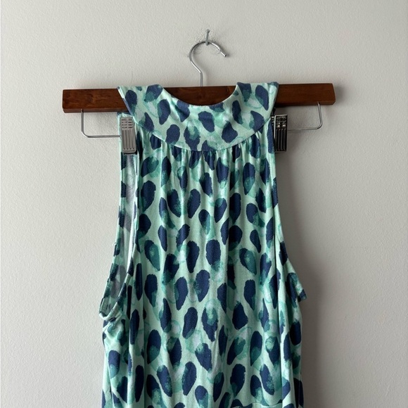 Motherhood maxi maternity dress‎ color teal and white size M - Picture 5 of 7
